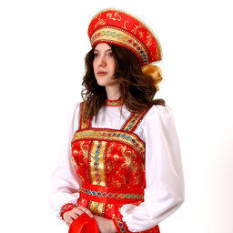 Карнавальный костюм Самоцветы: платье, кокошник, косынка в руку, р-р 46-48 - Страна карнавалия фото 3