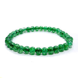 Браслет из камня Сахарный кварц изумрудный открывает денежный канал, дарует изобилие и успех 6мм