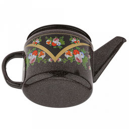 Красава Чайник эмалированный 1л, д12см, h10,2см, металлическая крышка, металлическая фиксированная ручка (Россия) - Домашняя мода фото 6