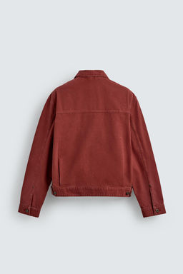CAZADORA CROPPED FIT PARCHE / Rojo - Zara фото 9
