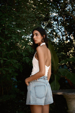 Z1975 HIGH-WAIST MOM FIT SHORTS - Zara фото 4