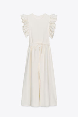 RUFFLED CONTRAST DRESS - Zara фото 21