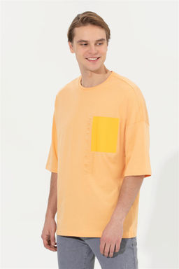 U. S. Polo Assn Мужская футболка оверсайз с круглым вырезом цвета дыни - U.s. polo assn фото 7