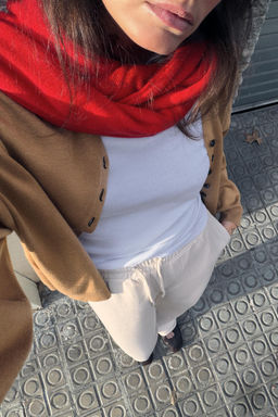 PANTAL?N INTERLOCK EFECTO LAVADO / Crudo - Zara фото 6