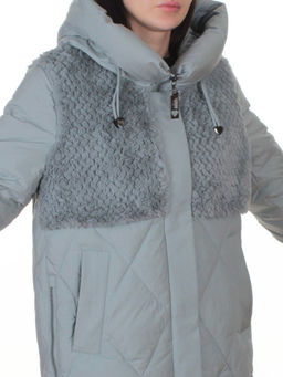 M-8800 GRAY/LT. BLUE Куртка зимняя стеганная женская (150 гр. холлофайбер)