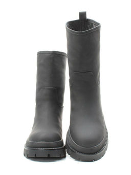 04-C186M BLACK Ботинки зимние женские (натуральная кожа (нубук) натуральный мех) - Фабричный китай фото 14