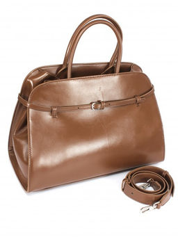 Сумка женская натуральная кожа GU 163-89-6862, 1отд, плечевой ремень, (УЦЕНКА/ДЕФЕКТ царапина на лиц.стороне) коричневый 265217