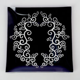 Сервиз столовый «Виктория», 7 предметов: 30×30 см - 1 шт., 20×20 см - 6 шт., стекло, синий