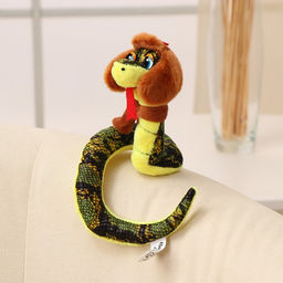 Мягкая игрушка Змея, 10 см, цвет коричневый - Simaland фото 4