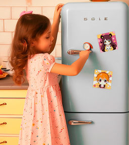 ФРЕЯ PNBM-016 Набор для раскрашивания по номерам (на магните) 9 х 9 см Милые анимешки  фото 4