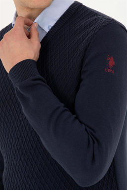 Мужской темно-синий свитер - U.s. polo assn фото 7