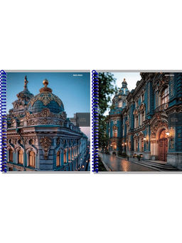 Тетрадь 48л. на цв.спирали "Городская архитектура -5" клетка (48-8320, Prof-Press)