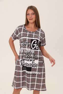 Туника женская Уют эдем на коричневом - Амадэль фото 4