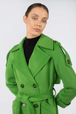 01-11366 Пальто женское демисезонное (пояс)