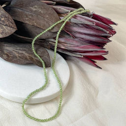 Бусы из Хризолита огранка