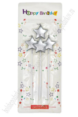 Свечи праздничные (4 шт) SF-7830, №8