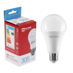 Лампа светодиодная IN HOME LED-A70-VC, Е27, 30 Вт, 230 В, 6500К, 2850 Лм