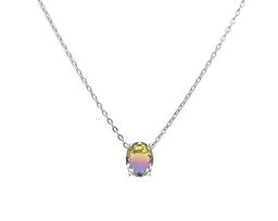 Колье из серебра аметрин выращ., Ю-50009