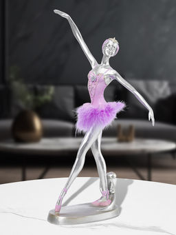 Статуэтка 14,5*13,5*29,5см Балерина с перьями, серебро - Elan gallery фото 25