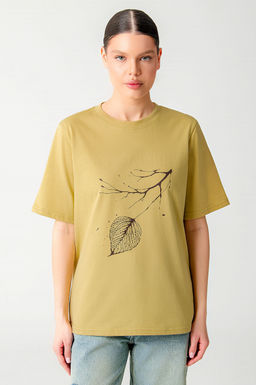 Арт. 3-1142 Футболка женская 42-50 (5 шт) Цвет:горчичный - Калинка фото 8