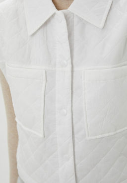 Белый стеганый жилет - Incity фото 10