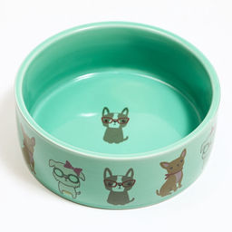 Миска керамическая Важный пес 250 мл - 11.511.55 см, зелёная - Пижон фото 3