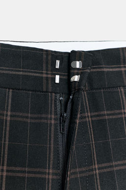 HIGH-WAIST CHECKED TROUSERS - Zara фото 10