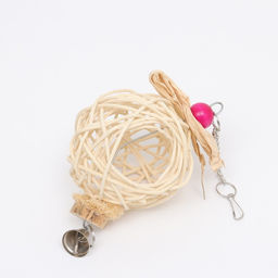 Гнездо для птиц с колокольчиком, 13 х 28 см, лоза - Пижон фото 4