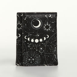 Кошелёк женский на кнопке, 10.5×2.5×8.5 см, чёрный/белый