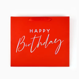 Пакет подарочный Happy Birthday, голография, ML 27×11.5×23 см