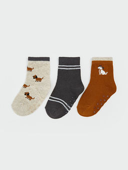 Desenli Erkek Bebek Soket ?orap 3l?