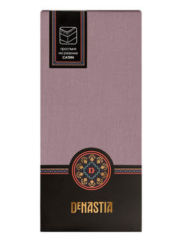 Проcтыня натяжная сатин 160x200+25 лиловый сатин - Denastia фото 4
