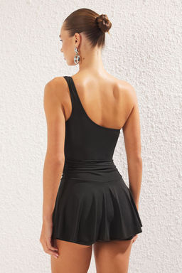 TRENDYOLMILLA Siyah Elbise Etekli Regular Mayo TBESS25MA00061 фото 17