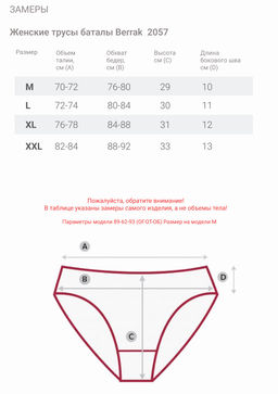 Женские трусы баталы Berrak 2057  фото 2