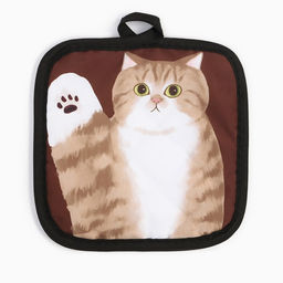 Прихватка Доляна Котики Муся 17*17 см 100% п/э  фото 2