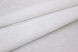 Полулен декоративный сетка цв.Белый, ш.1.5м, лен-53, хлопок-47%, 110гр/м.кв - Купава фото 2