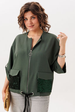 Жакет ANELLI 1788 оливковое сияние