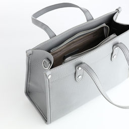 Сумка женская тоут TEXTURA на молнии, с кошельком, 30×10×24 см, серый