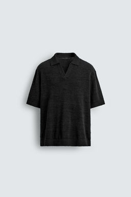 POLO PUNTO RELAXED FIT TEXTURA / Negro - Zara фото 7