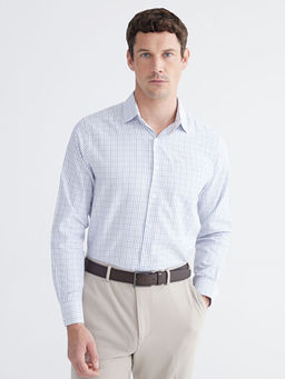 Regular Fit Uzun Kollu Ekose Gabardin Erkek G?mlek