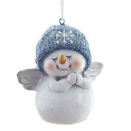 Фигурка декоративная подвесная "Снеговик", L5,5 W4,5 H7,5 см, 2в.