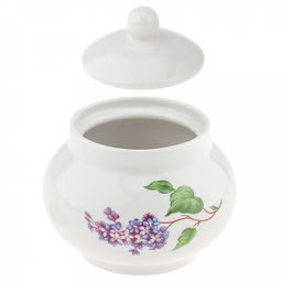 Сахарница фарфоровая Сирень 500мл, д12см, h9см, форма Рубин (Россия) - Домашняя мода фото 3