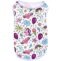 Цена за 2 шт. Майка для кошек и собак мелких пород "БРО на стиле", яркая радуга, размер S (длина спинки 26см, объем груди 32см, от 2 до 4кг)