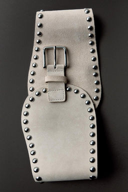 STUDDED LEATHER CORSET BELT - Zara фото 6