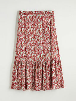 Beli Lastikli Desenli F?rf?rl? Etek