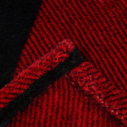 Плед Этель. Клетка чёрно-красный, 150?200 см, корал-флис 220 г/м?