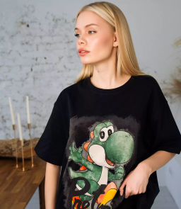 Футболка #КТ24037, чёрный