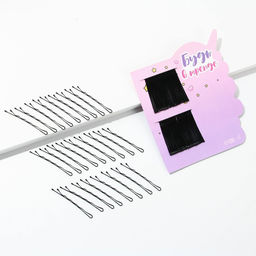 Цена за 2 шт. Невидимки для волос «Будь в тренде» 60 шт., 4.5 см