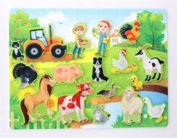 Набор из фетра на липучках "Ферма" поле из фетра + 17 фигурок (03958) "Десятое королевство"