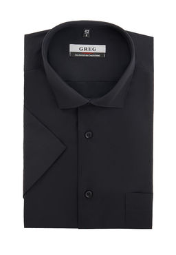 Сорочка мужская короткий рукав GREG 340/109/BLK_V